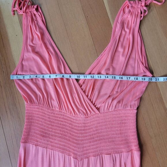 NWT lascana jumpsuit sleeveless wide leg salmon size 14 summer beachy - Picture 9 of 16